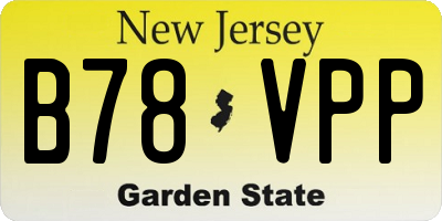 NJ license plate B78VPP