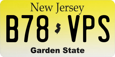NJ license plate B78VPS