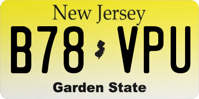 NJ license plate B78VPU
