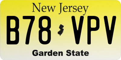 NJ license plate B78VPV