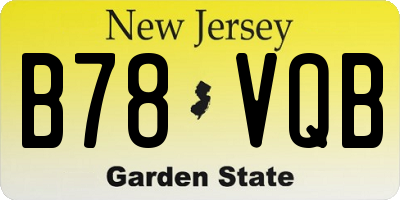 NJ license plate B78VQB