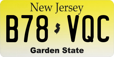 NJ license plate B78VQC