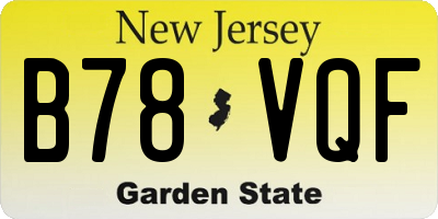 NJ license plate B78VQF