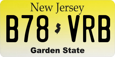 NJ license plate B78VRB