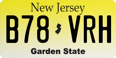 NJ license plate B78VRH