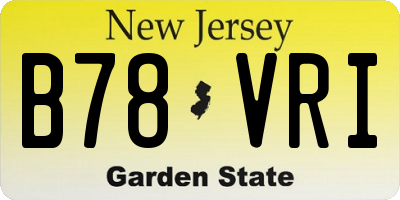 NJ license plate B78VRI