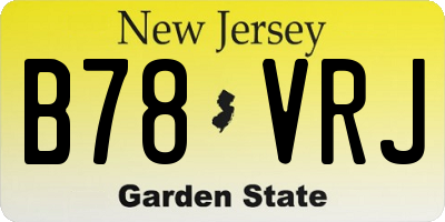 NJ license plate B78VRJ