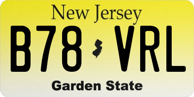 NJ license plate B78VRL
