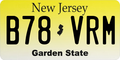 NJ license plate B78VRM