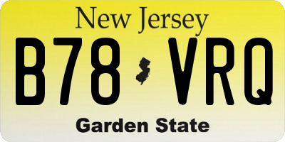 NJ license plate B78VRQ