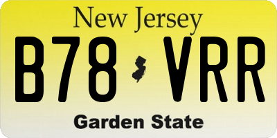 NJ license plate B78VRR