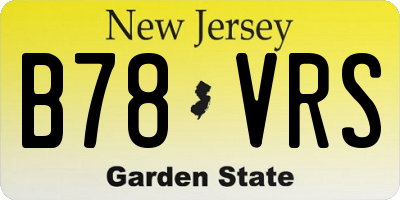 NJ license plate B78VRS