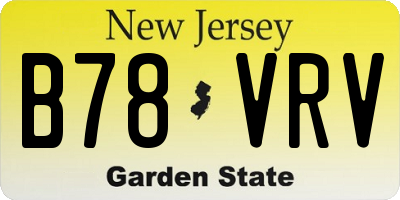 NJ license plate B78VRV