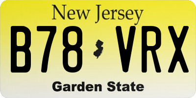 NJ license plate B78VRX