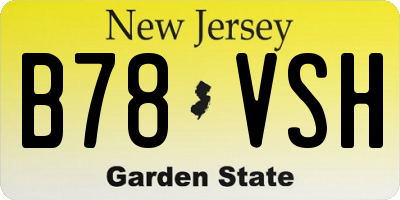 NJ license plate B78VSH