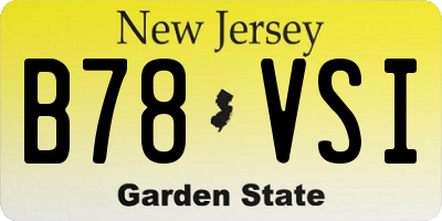 NJ license plate B78VSI