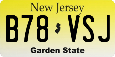 NJ license plate B78VSJ