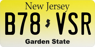 NJ license plate B78VSR