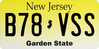 NJ license plate B78VSS