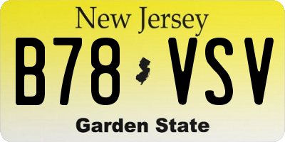 NJ license plate B78VSV