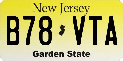 NJ license plate B78VTA
