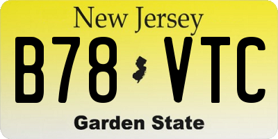 NJ license plate B78VTC