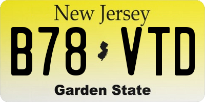 NJ license plate B78VTD