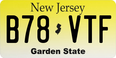 NJ license plate B78VTF