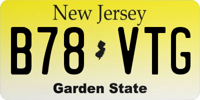 NJ license plate B78VTG