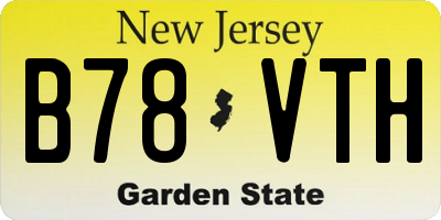 NJ license plate B78VTH