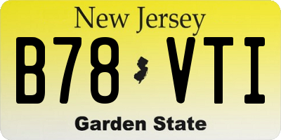 NJ license plate B78VTI