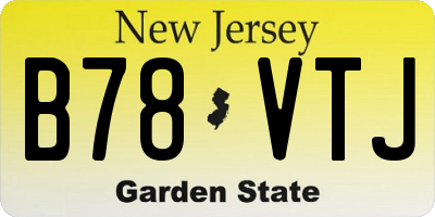 NJ license plate B78VTJ