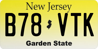 NJ license plate B78VTK