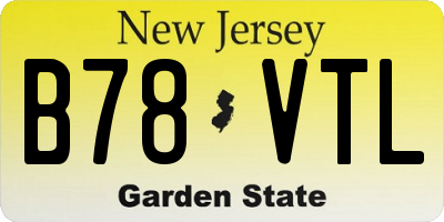 NJ license plate B78VTL