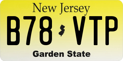 NJ license plate B78VTP