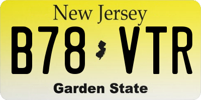 NJ license plate B78VTR