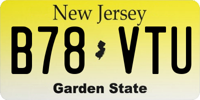 NJ license plate B78VTU