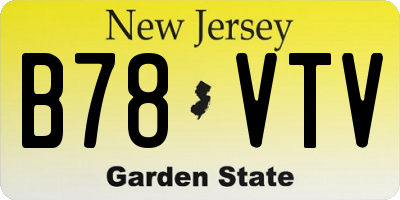 NJ license plate B78VTV