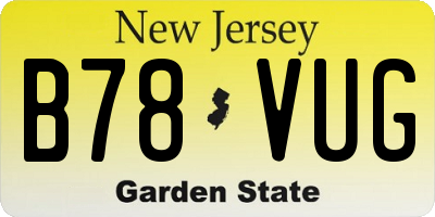 NJ license plate B78VUG