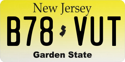 NJ license plate B78VUT