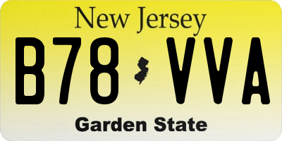 NJ license plate B78VVA