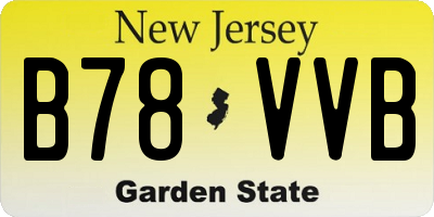 NJ license plate B78VVB