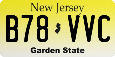 NJ license plate B78VVC