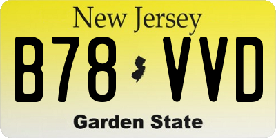 NJ license plate B78VVD