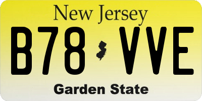 NJ license plate B78VVE