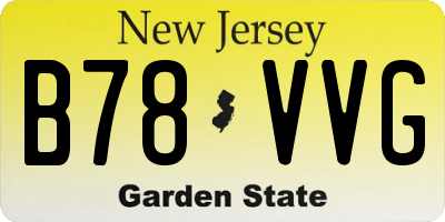 NJ license plate B78VVG