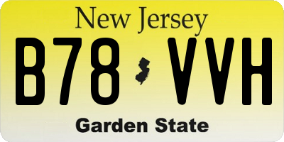 NJ license plate B78VVH