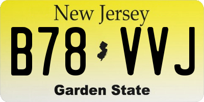 NJ license plate B78VVJ
