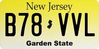 NJ license plate B78VVL