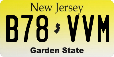 NJ license plate B78VVM